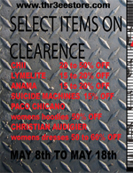 Thr3ee CLEARENCE SALE